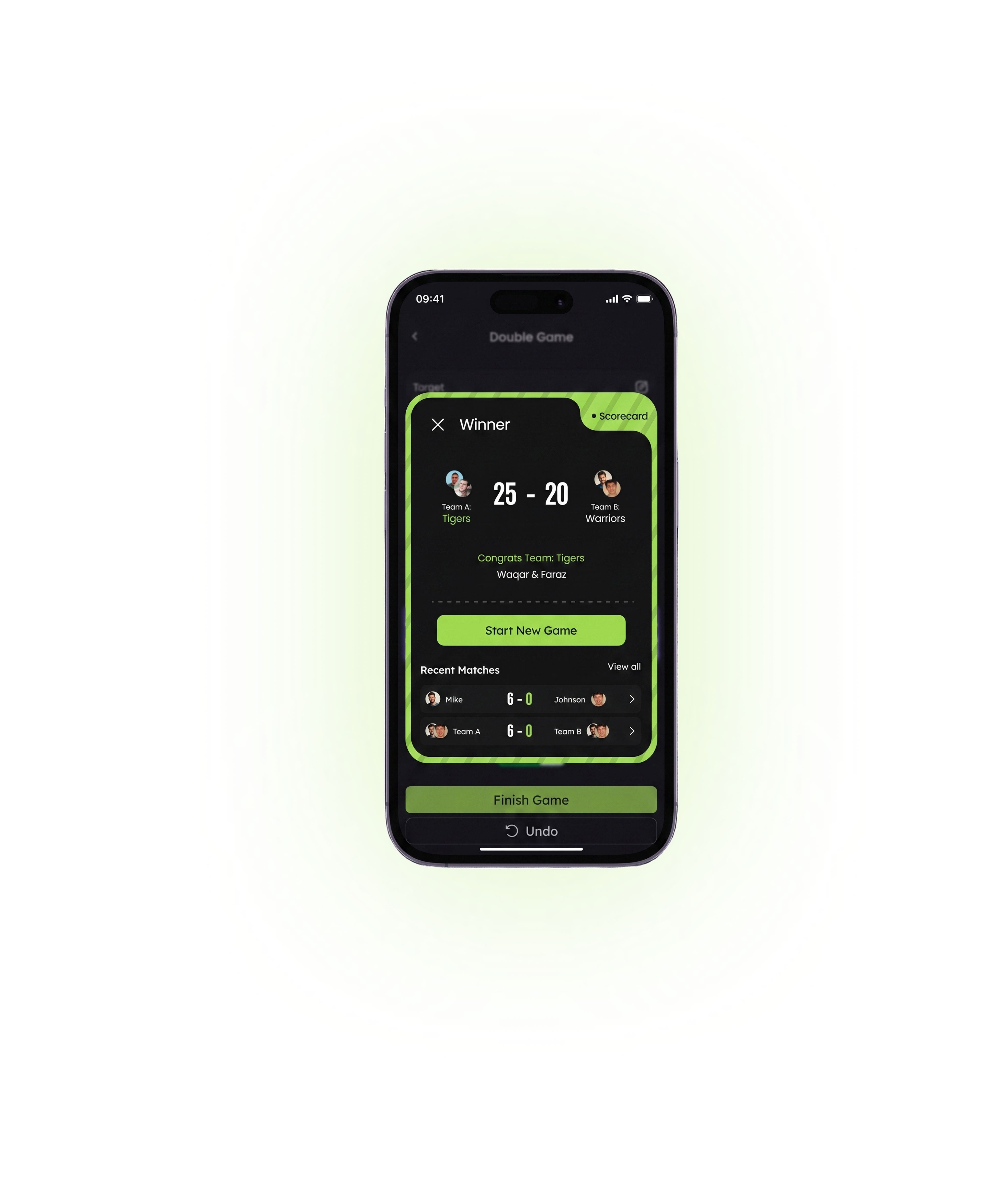 Live Match Scoring app screen