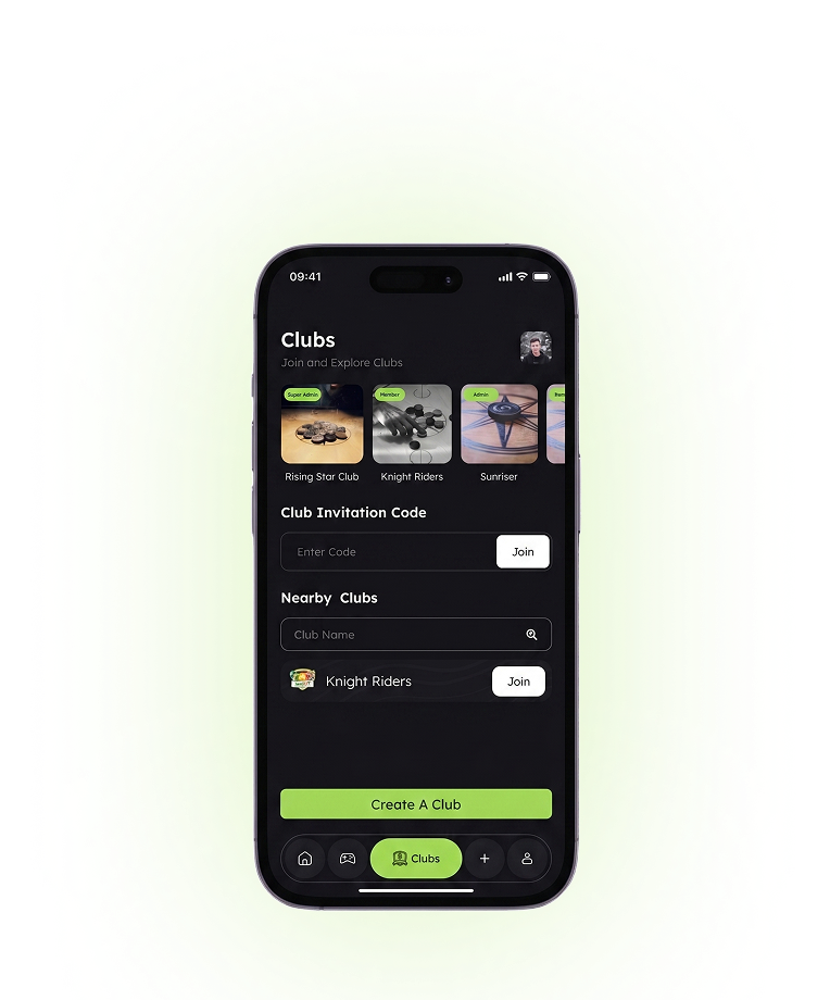 Club & Organization Hub app screen